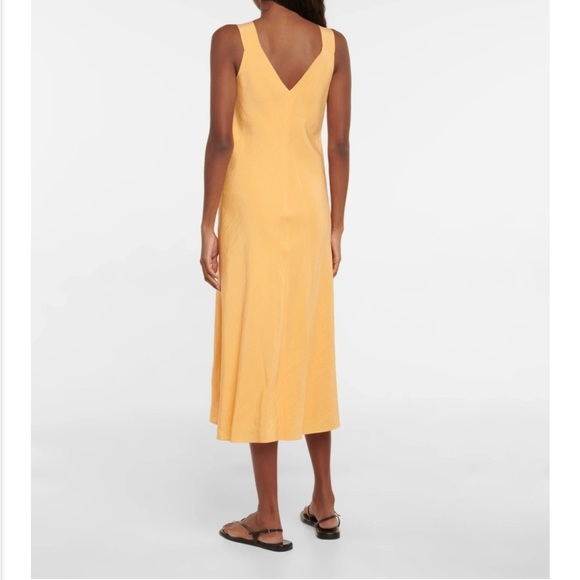 VINCE Cloqué Midi Dress in Tangelo - Picture 2 of 3